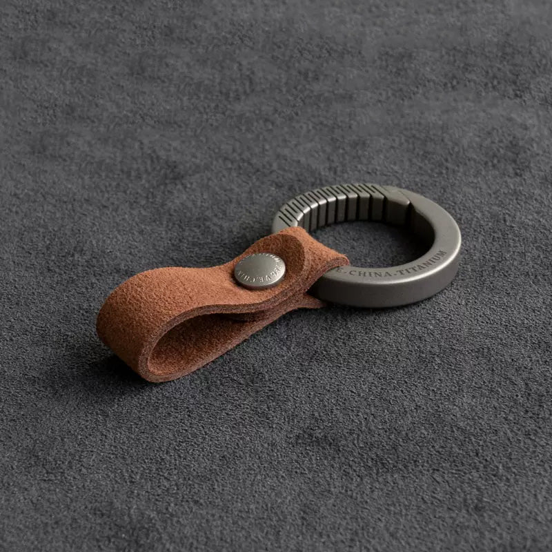 Portachiavi corto in cashmere sintetico (marrone)