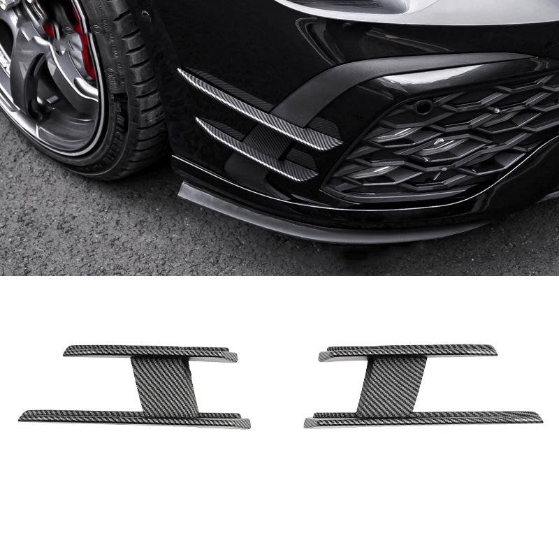 Front Bumper Air Knife Fangs GTI/R-Line Modification Parts Front Face Small Surround Blade Spoiler Decoration for MK8 GTI/ Rlines