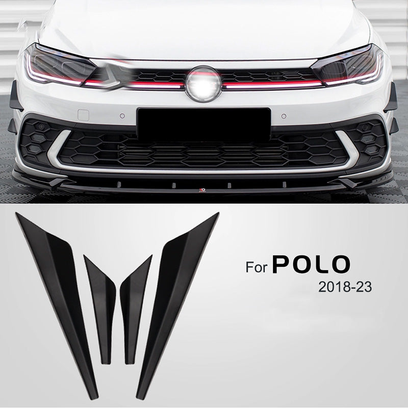 Front Bumper Small Splitter for Golf 8/8.5 – Polo Exterior Modification Parts with Blade Spoiler Decoration