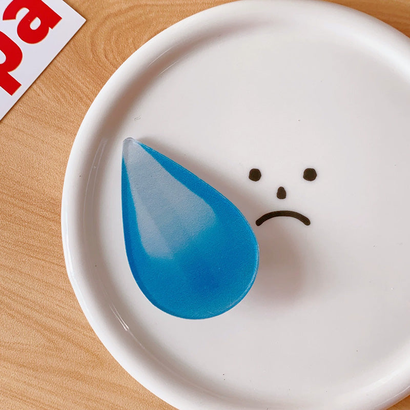 Quirky Sweat Droplet Hairpin - Fun & Funny Headwear for Expressive Girls