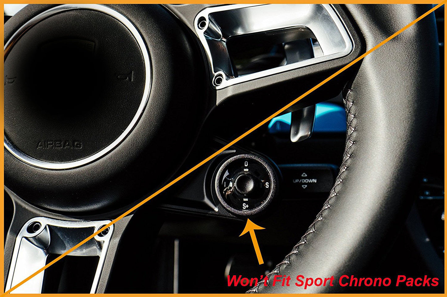 Estensioni per le leve del cambio in vera fibra di carbonio compatibili con i modelli Cayenne, Macan, Panamera, Boxster, GT3 e 911 del 2016-2017