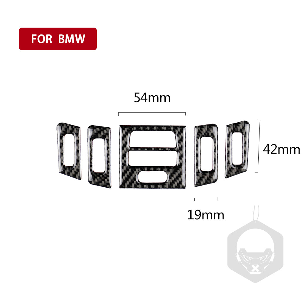 Adesivo per telaio presa aria condizionata centrale in fibra di carbonio Pinally, adatto per BMW E90/E92/E93, vecchia serie 3