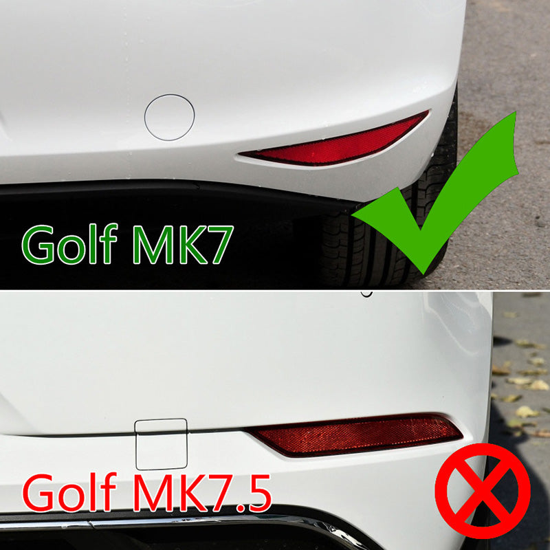 Pinalloy ABS Rear Bumper Fin Stickers for Golf7 7 Models