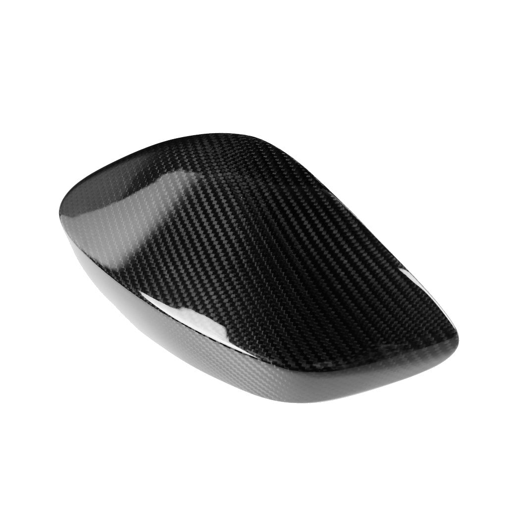(Set of 2) ABS Carbon Fiber Pattern Side Door Mirror Cover Caps Compatible with 2012-2015 Sports Cars