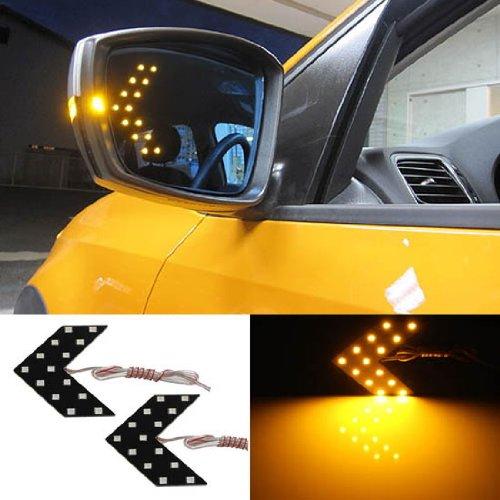 Pinalloy Universal 14-SMD LED Brilliant Yellow Turn Signal Arrows For