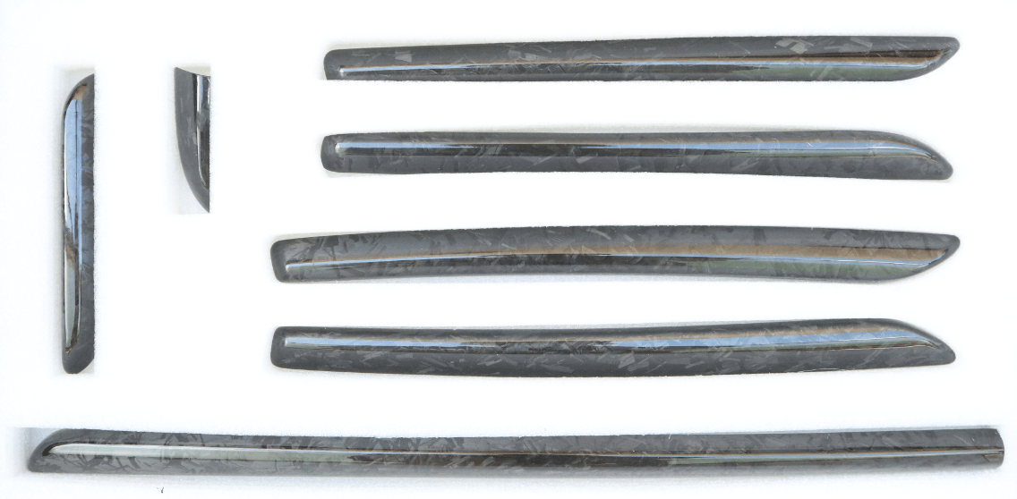 (Set of 7) Real Black Carbon Fiber Interior Trim Complete Set for Audi A3 S3 (8V) 2012-2016 - Pinalloy Online Auto Accessories Lightweight Car Kit