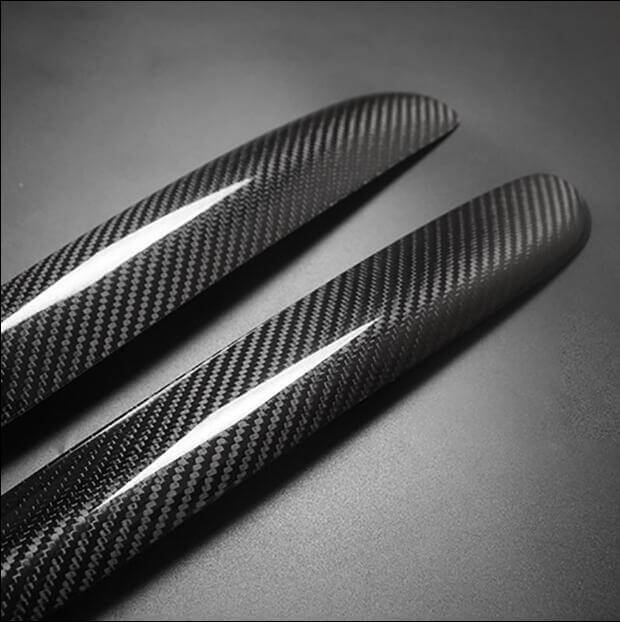 (Set of 2) Pinalloy Real Carbon Fiber Headlight Eyelids Eyebrows For VolksWagen VW MK6 2008-12 - Pinalloy Online Auto Accessories Lightweight Car Kit