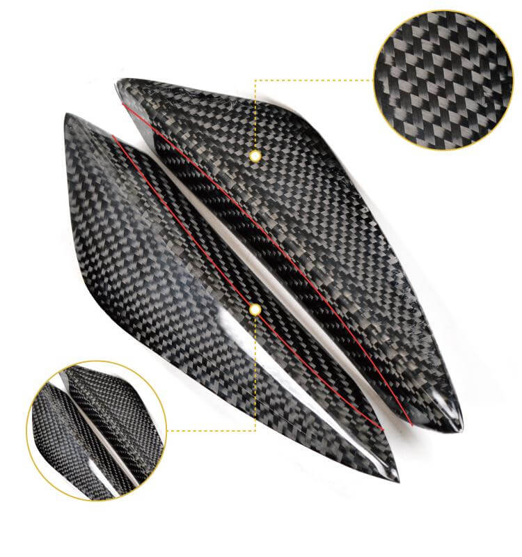 (Set of 2) Pinalloy Best Carbon Fiber Mods Fin for VW MK7 Golf7