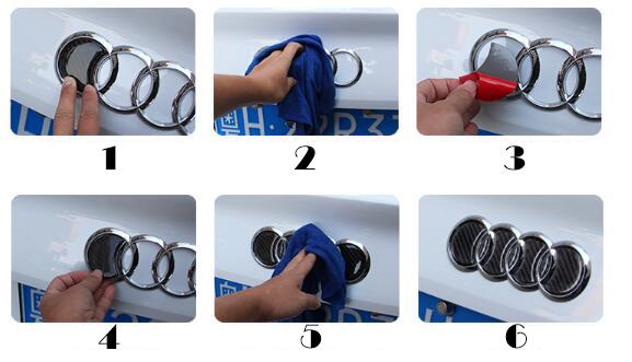 Pinalloy Plastic Tail/ Groove Stickers Label with Carbon Fiber Texture for 2012-17 Audi A6L - Pinalloy Online Auto Accessories Lightweight Car Kit