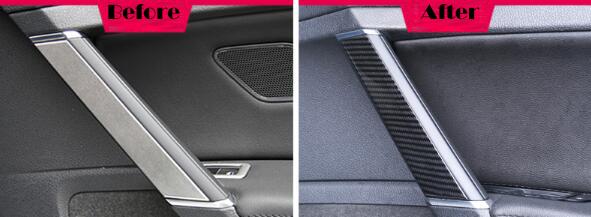 (Set of 4) Pinalloy Handrail Sticker Interior Label with Carbon Fiber Texture For VolksWagen VW Golf MK7 - Pinalloy Online Auto Accessories Lightweight Car Kit