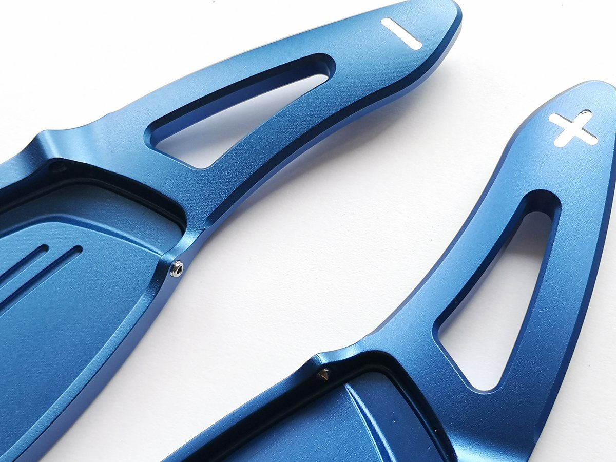 Pinalloy Blue Metal Steering Wheel Paddle Shifter for New Audi R8 RS3 RS4 RS5 TT RS - Pinalloy Online Auto Accessories Lightweight Car Kit