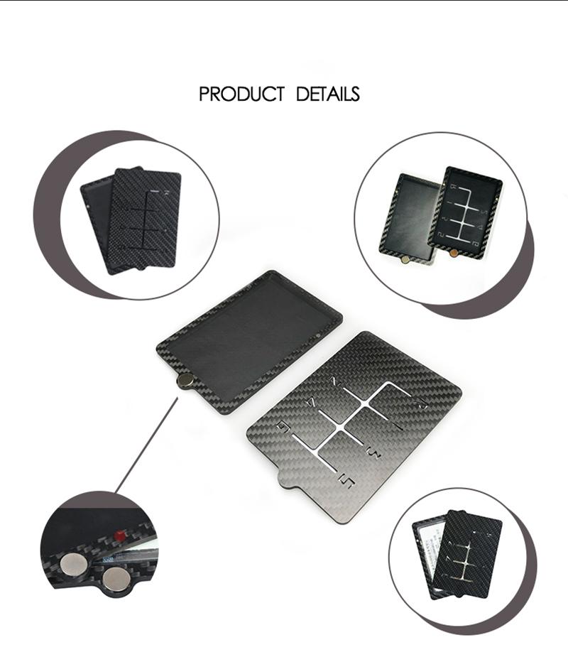 Pinalloy Magnetic Real Carbon Fiber Travel Card Car License Card Holder Case - Pinalloy Online Auto Accessories Lightweight Car Kit