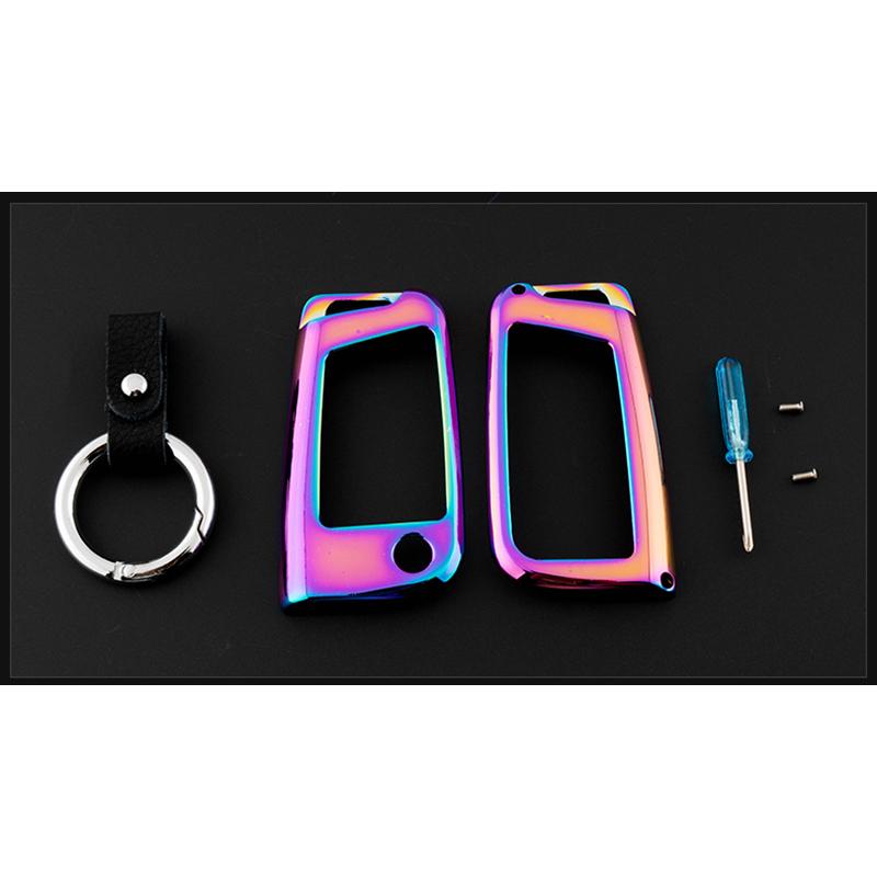 Pinalloy Deluxe Chrome Rainbow Key Cover Case Shell Fob for Volkswagen VW Golf 7 MK7 - Pinalloy Online Auto Accessories Lightweight Car Kit