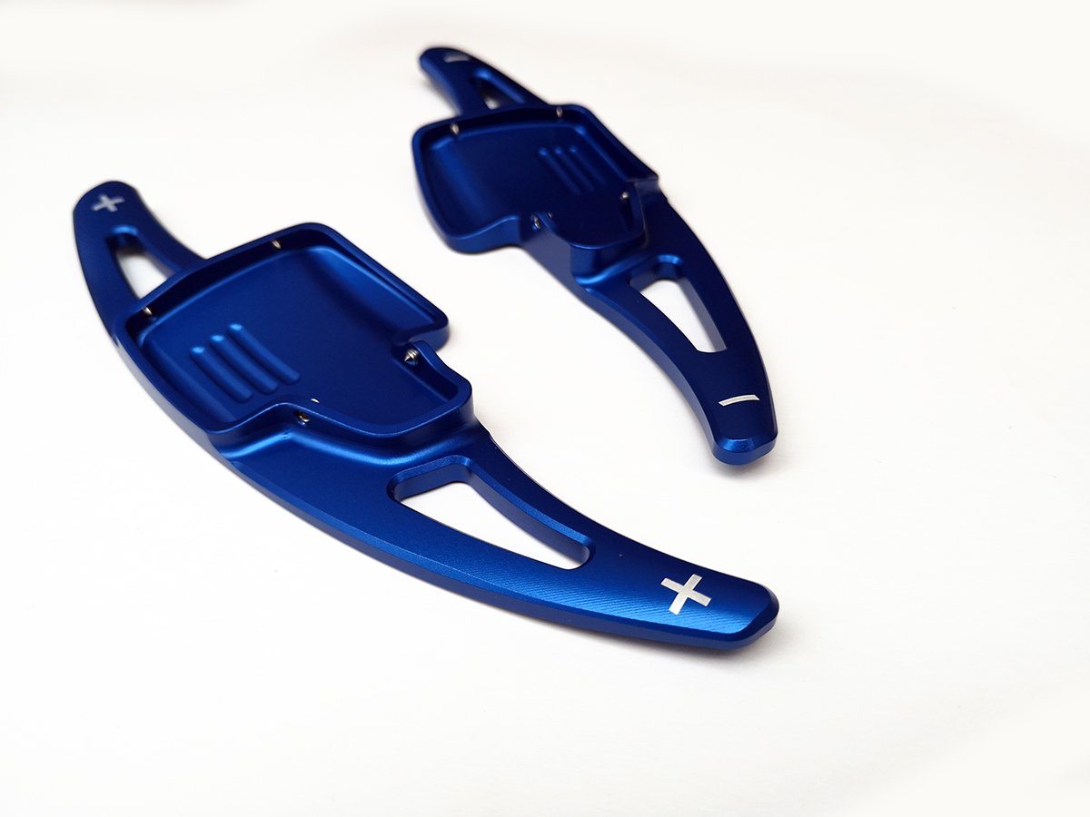 Pinalloy Blue Metal DSG Paddle Shifter Extensions for Ford Focus 2015-2018 Escape Ecosport - Pinalloy Online Auto Accessories Lightweight Car Kit