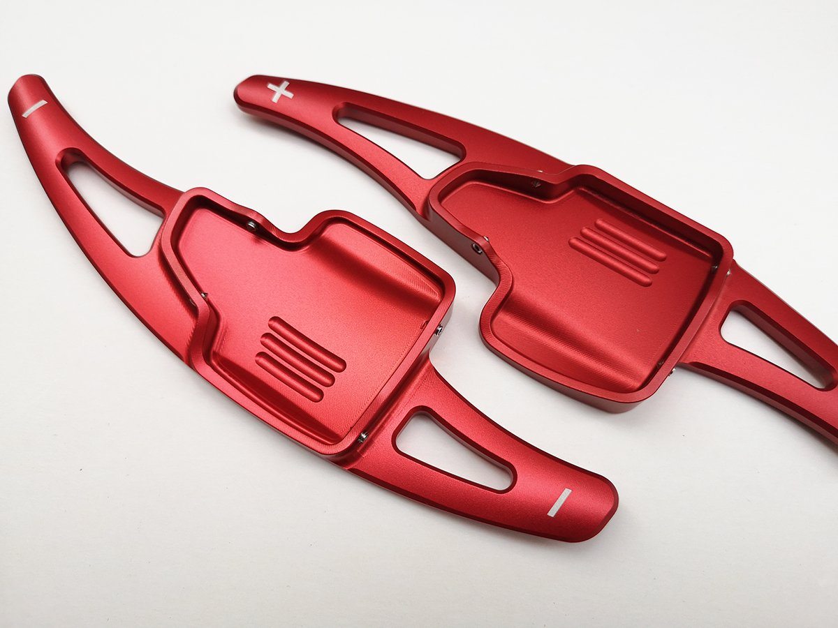 Pinalloy Red Metal DSG Paddle Shifter Extensions for Ford Focus 2015-2018 Escape Ecosport - Pinalloy Online Auto Accessories Lightweight Car Kit