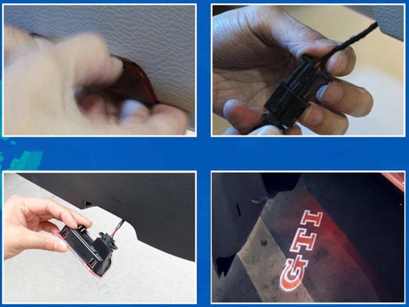 (Set of 2PCs) LED Side Door Light GTI Logo For Volkswagen VW Passat B6 B7 CC Golf 6 7 MK5 MK6 - Pinalloy Online Auto Accessories Lightweight Car Kit