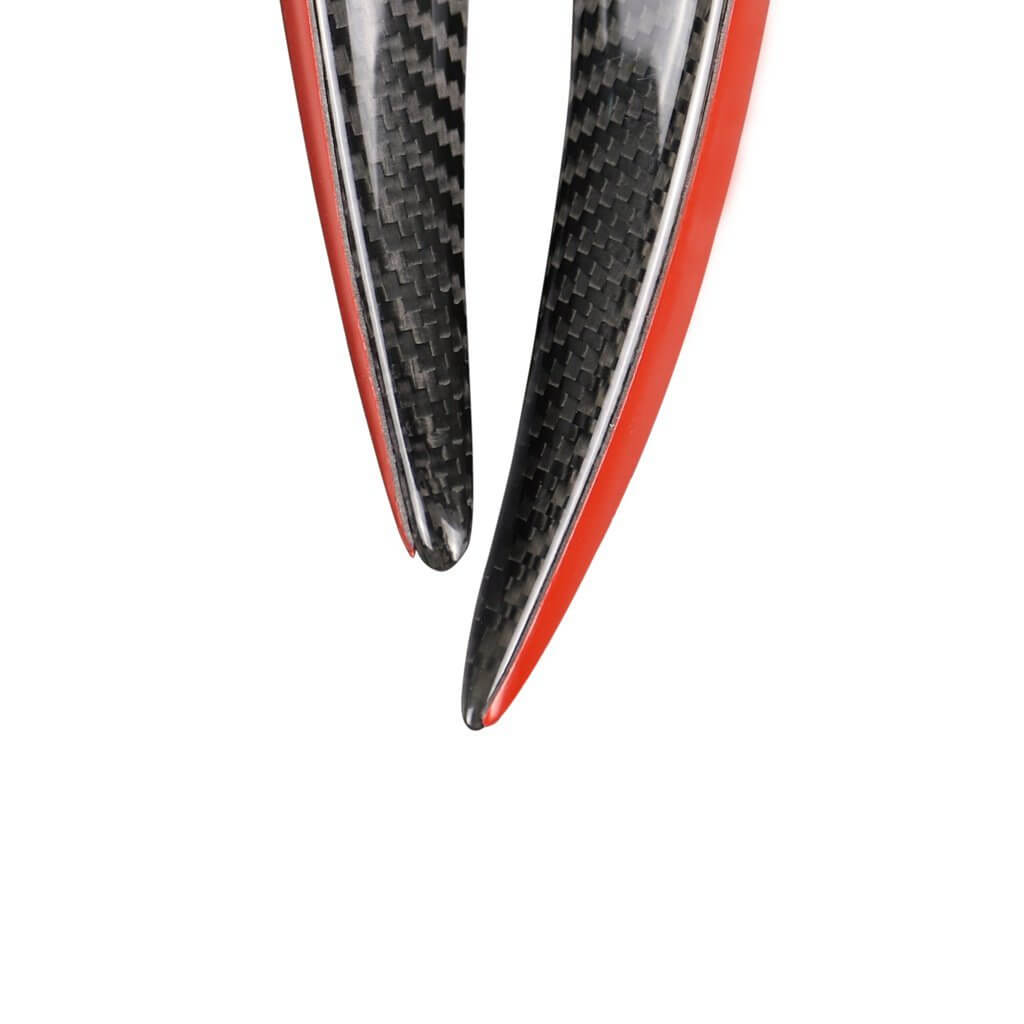 (Set of 4) Universal Carbon Fiber Trim Bumper Fin Wind Knife Kit (V.2) - Pinalloy Online Auto Accessories Lightweight Car Kit