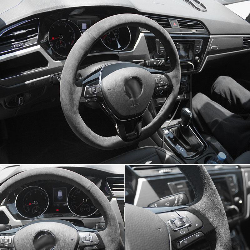 Pinalloy Synthetic Cashmere Steering Wheel Cover for Volkswagen MK6 Teramont Touran PASSAT MAGOTAN TIGUANL - Pinalloy Online Auto Accessories Lightweight Car Kit