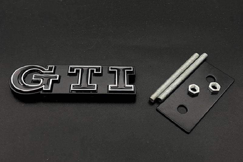 Metal ABS Grill 3D GTI Wording Frame Emblem