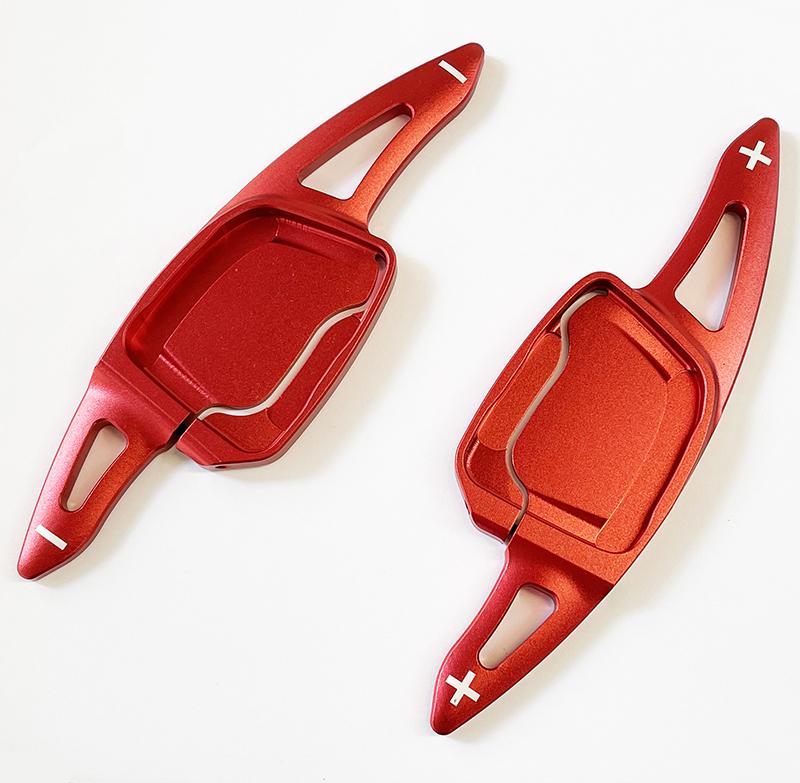 Estensione del cambio al volante in metallo rosso Pinalloy per la nuova Audi A3A4A5 2019+