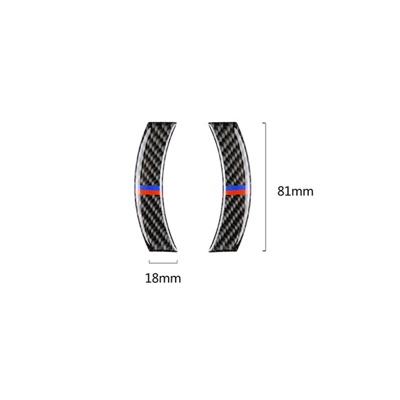 (2 pezzi per set) Adesivo per cornice dello schermo di navigazione in fibra di carbonio per interni in ABS per MINI Cooper F54 F55 F56 F60 (Ver.2)