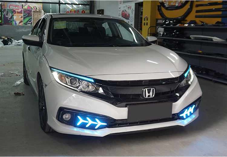LED Daytime Running Lights DRL With Turn Signal Light for Honda Civic 2019-2021