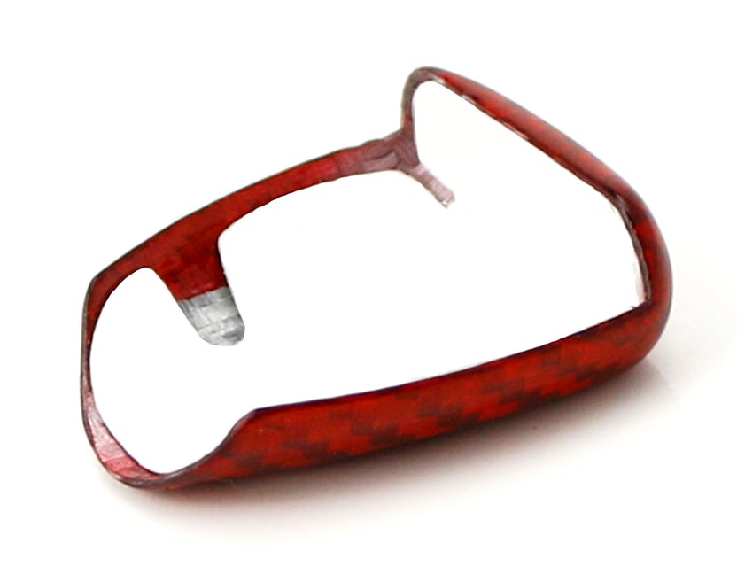 Copertura del pulsante di avviamento/arresto motore senza chiave Pinalloy in vera fibra di carbonio (rosso/nero) compatibile con MINI Cooper F54 F55 F56 F60