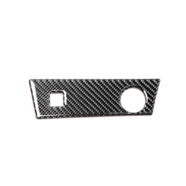 Pannello accendisigari interno in fibra di carbonio ABS, adesivi decorativi, cornice per Audi A4L A5 2017-19 (nero completo)