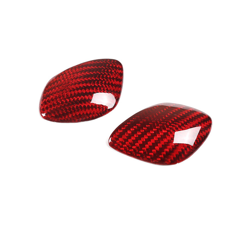 (Set di 2) Emblemi per pomello del cambio in fibra di carbonio ABS per veicoli sportivi compatti dal 2015 al 2019