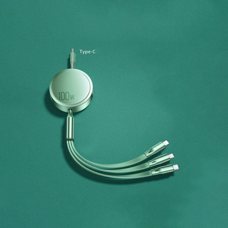 Prestige Multi USB Charging Cable 3A, Minlu 4-in-1 Charger with Dual Phone/USB-C/Micro-USB Port