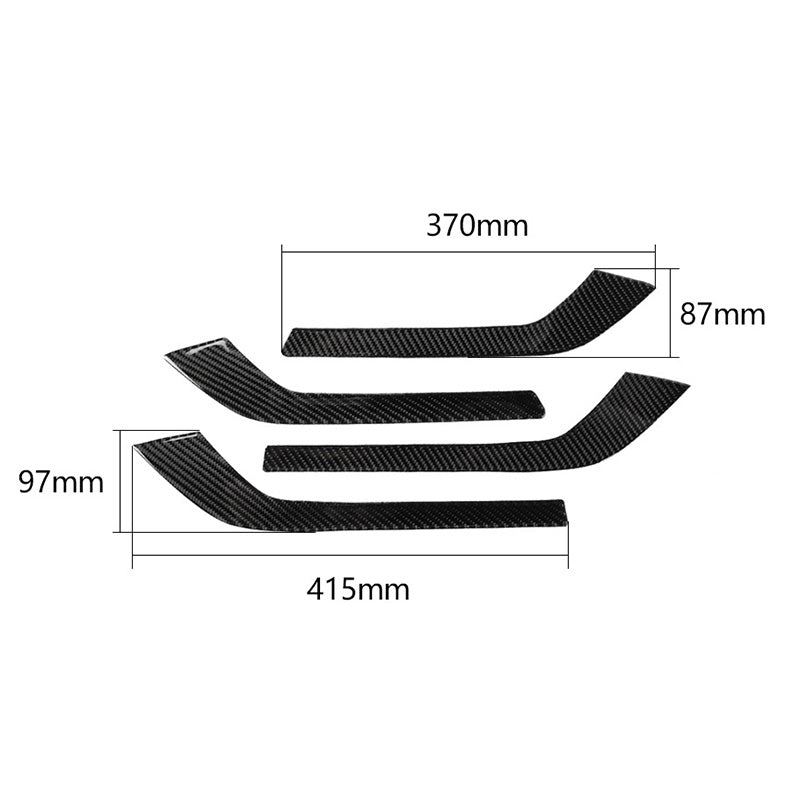 (4pcs per Set) Carbon Fiber Interior Door Handle Cover Sticker for Audi 2016-2019 Q7 SQ7