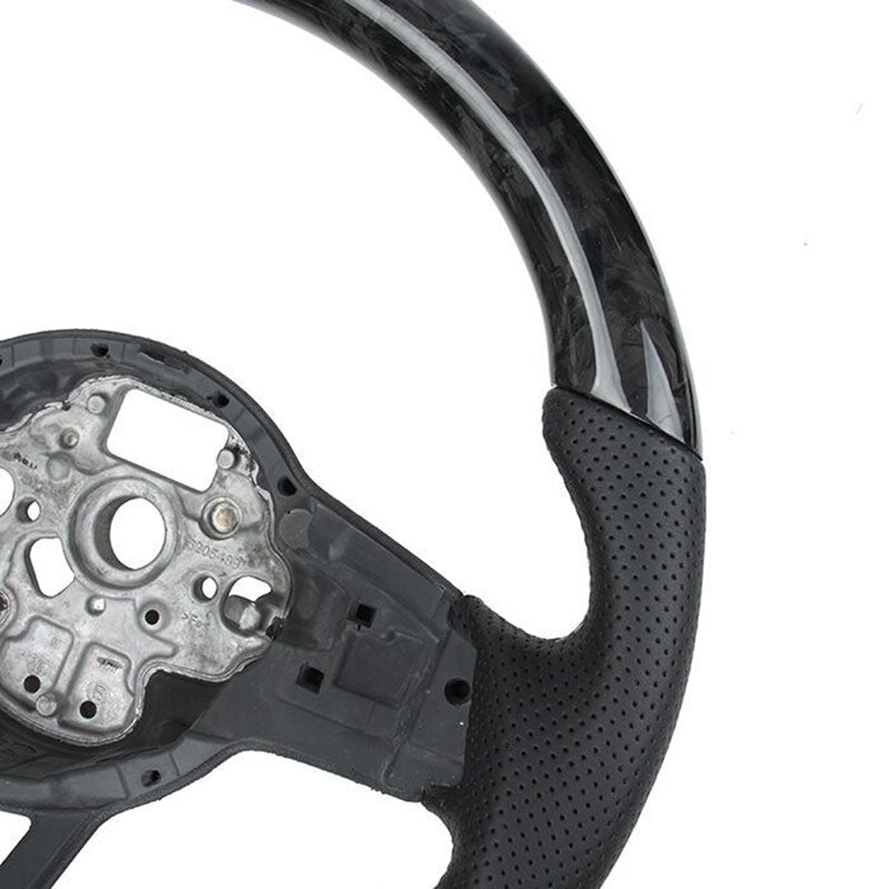 Volante ricostruito in fibra di carbonio forgiata Pinalloy per VW MK7 Rline GTS GLI GTI 2015+ (marchio viola)