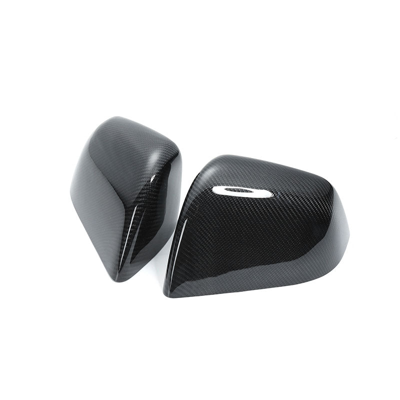 (Set of 2) Pinalloy Real Glossy Carbon Fiber Side Door Mirror Cover For Tesla Model Y