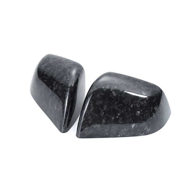 (Set of 2) Authentic Forged Carbon Fiber Side Mirror Covers for Compatible with Model Y