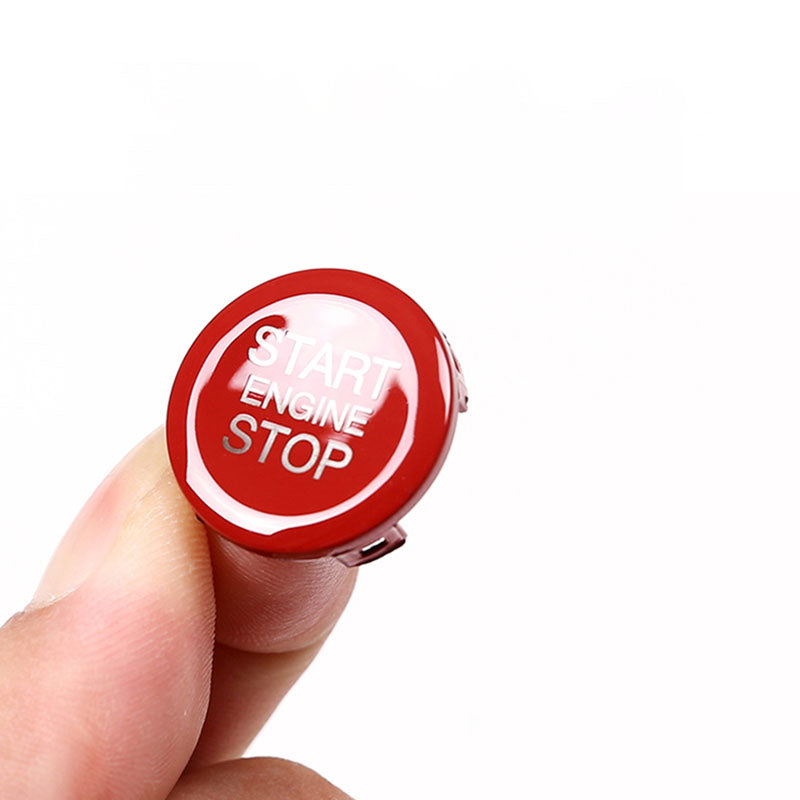 ABS Starter Button Frame Button Cap Covers Mod For Alfa Romeo Giulia Stelvio (Red)