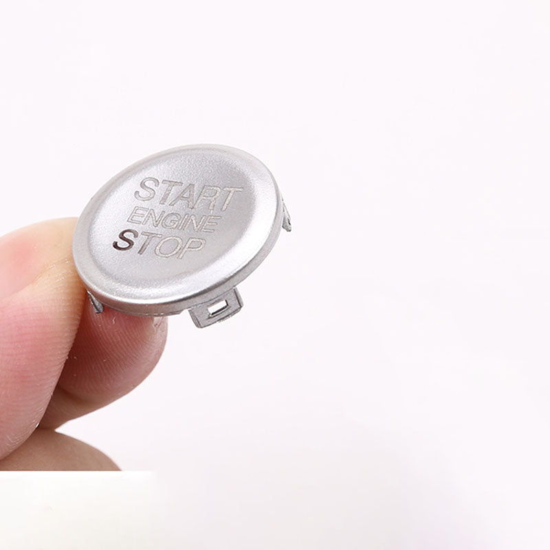 Telaio del pulsante di avviamento ABS, copri pulsanti, mod. per Alfa Romeo Giulia Stelvio (argento)