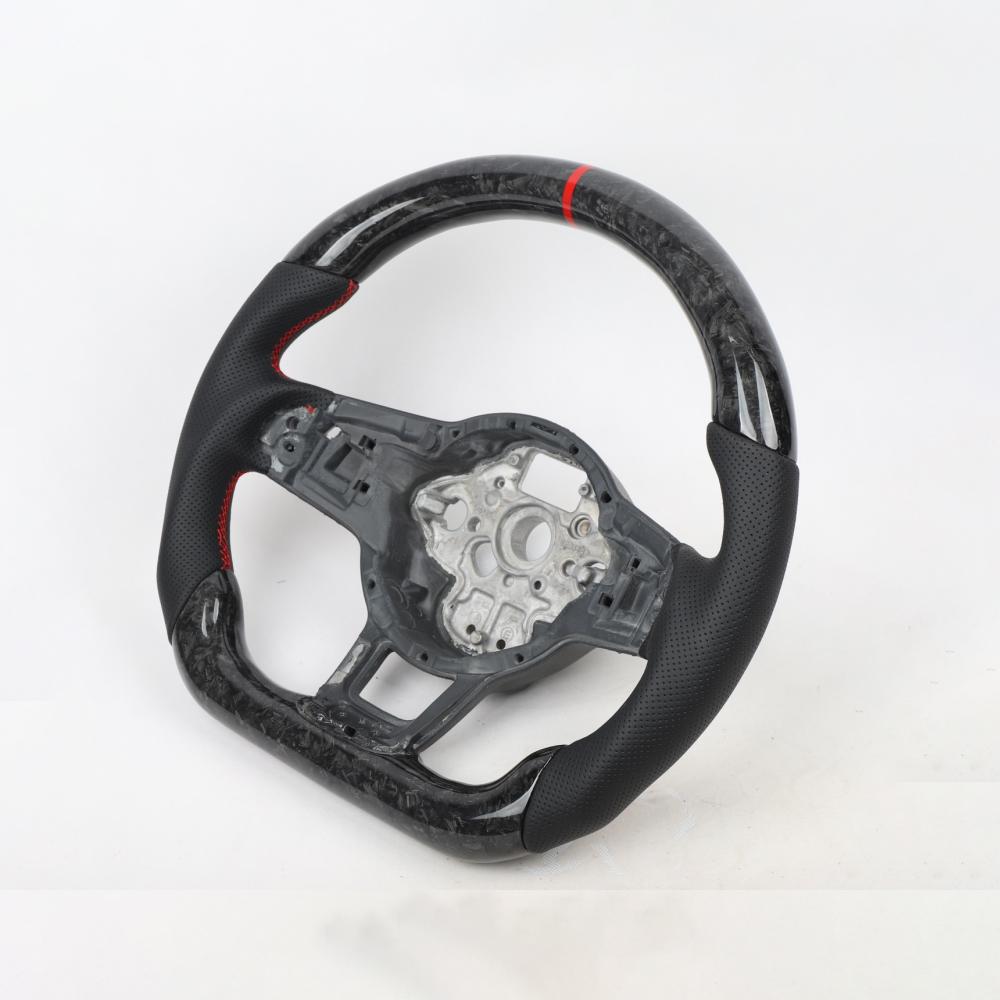 Pinalloy Forged Carbon Fiber Re-manufactured Steering Wheel For VW MK7 Rline GTS GLI GTI 2015+