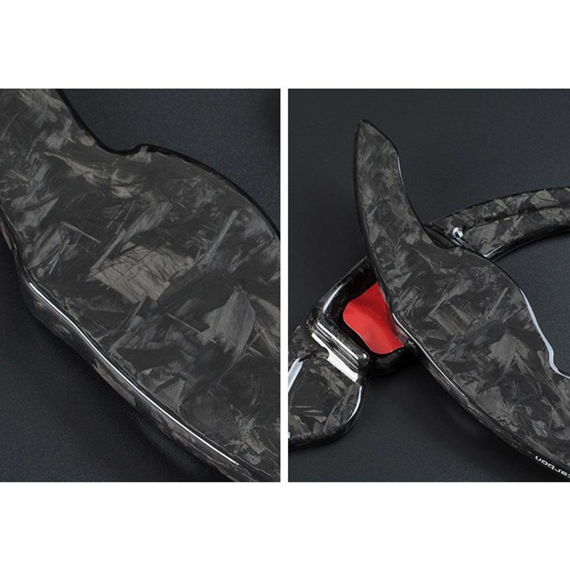 Pinalloy Real Carbon Fiber Forged Carbon DSG Paddle Shifter Extension for VW Golf Scirocco MK5 6 / SEAT Leon