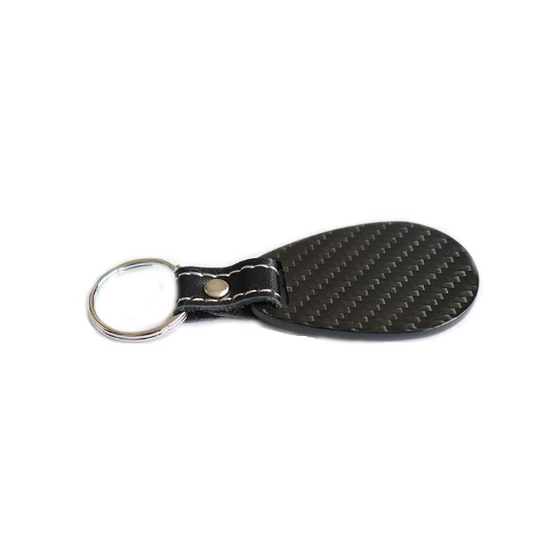 Pinalloy Real Carbon Fiber Key Chain Key Fob with Stitched Leather (Style B) - Pinalloy Online Auto Accessories Lightweight Car Kit