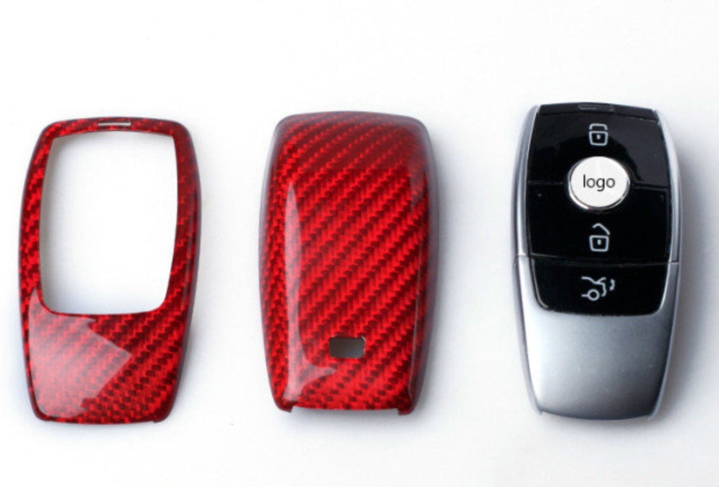 Pinalloy Red Carbon Fiber Case for 2017 MERCEDES BENZ W213 - Class Smart Key Fob - Pinalloy Online Auto Accessories Lightweight Car Kit