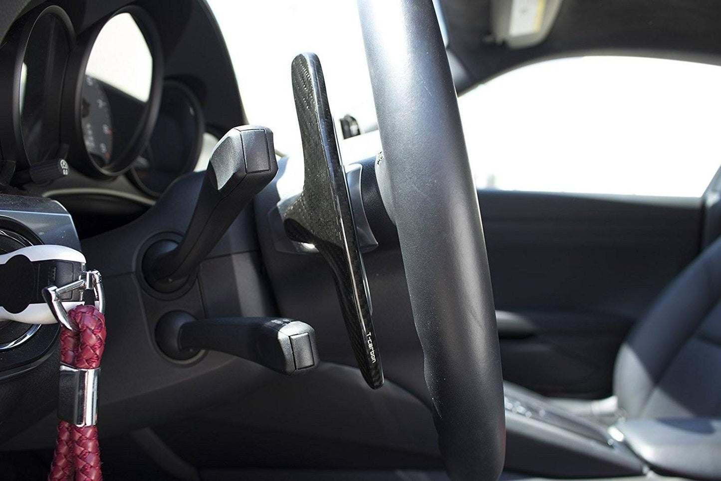 Pinalloy Real Carbon Fiber PDK Paddle Shifter Extensions PDK For 2009-15 Porsche 911 Boxster Cayenne Panamera - Pinalloy Online Auto Accessories Lightweight Car Kit