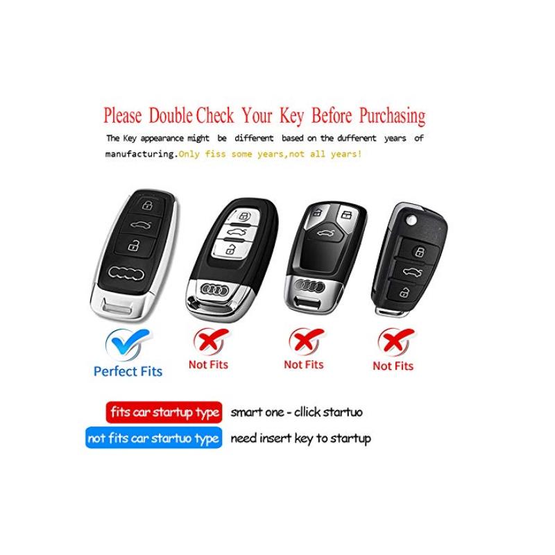 Real Carbon Fiber Smart Key Case for Audi A6 C8 A7 A8 2018-19 - Pinalloy Online Auto Accessories Lightweight Car Kit