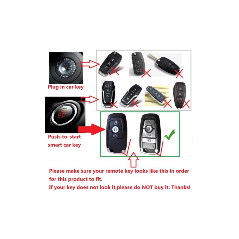 Real Carbon Fiber Remote Keyless Key Cover Case for Ford Mondeo Edge Mustang - Pinalloy Online Auto Accessories Lightweight Car Kit