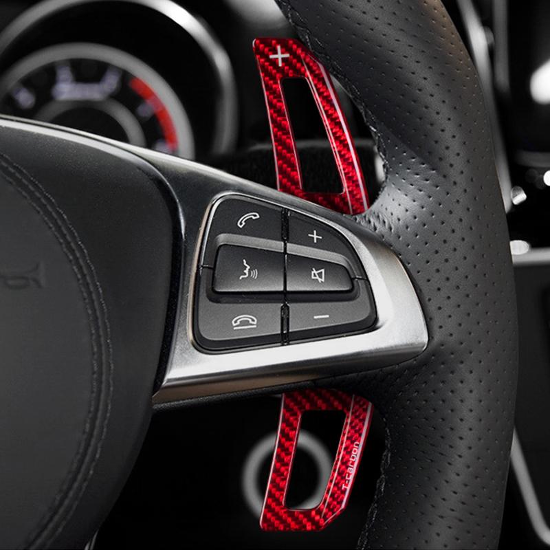 Pinalloy Real Carbon Fiber Steering Wheel Paddle Shifter Extension for AMG 2015-2020 (Replacement Ver.)