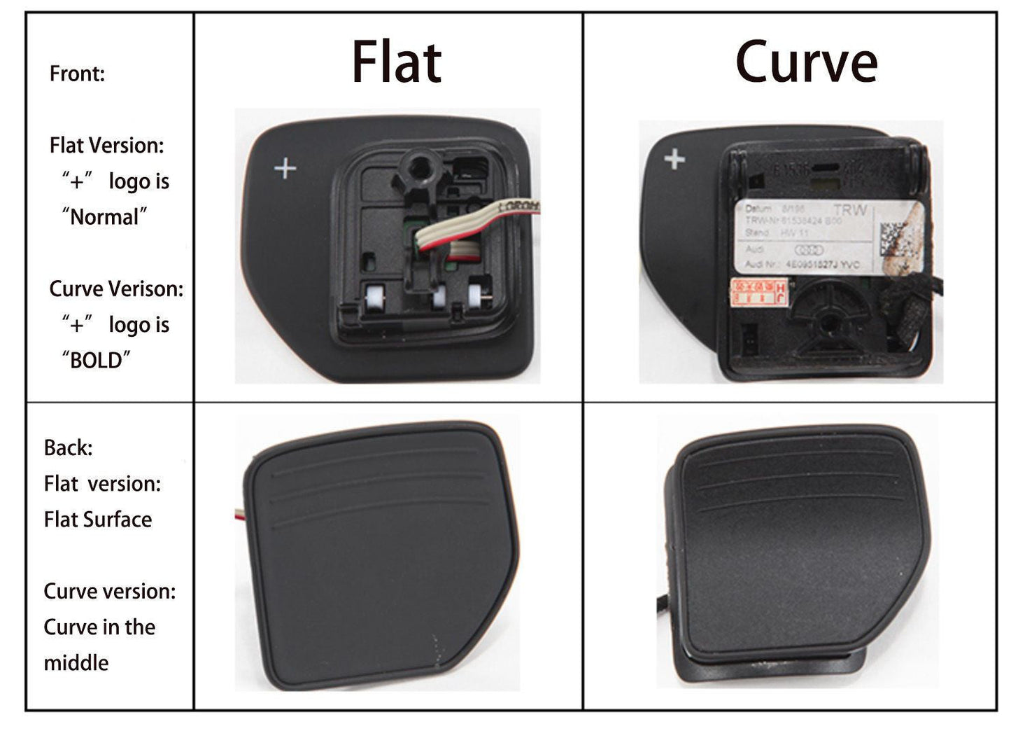 Alloy Silver Metal Steering Paddle Shifter Extension for Audi 2008-16 A3 A4 A5 A6 (Flat) v2 - Pinalloy Online Auto Accessories Lightweight Car Kit