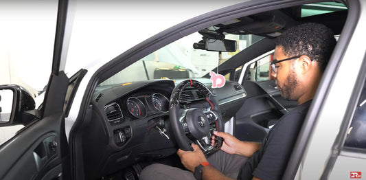 Revision of Pinalloy Forged Carbon Fiber Steering Wheel with JR14