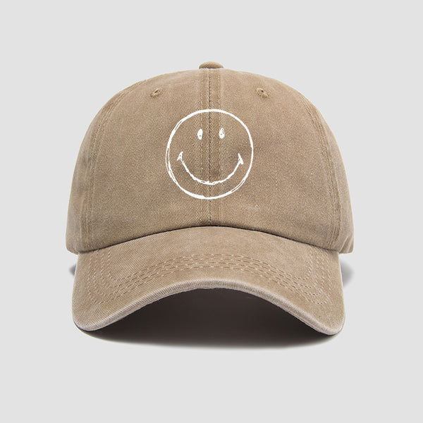 Custom Hats Baseball Caps with Smiley Face Logo