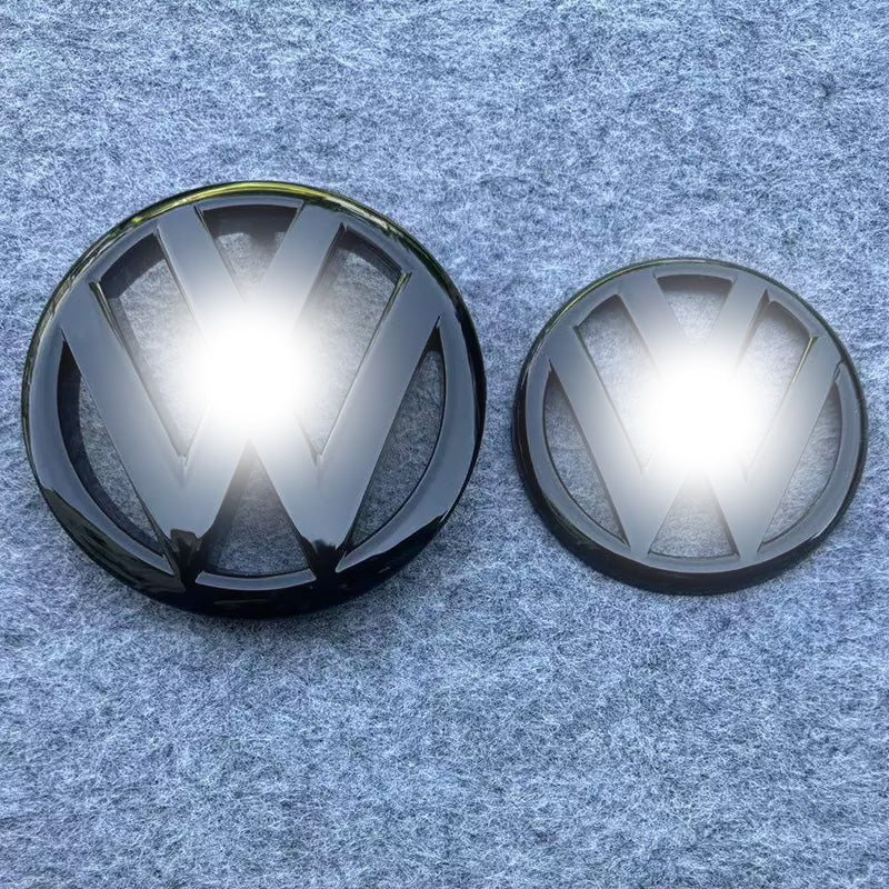 Premium Genuine Front and Rear Emblems with Striking Net Design Overlay Protector Aftermarket Accessories for Golf 6 (2010-2013)