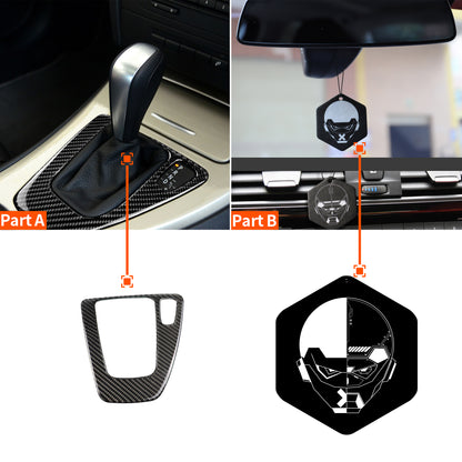 Pinalloy carbon fiber shift control panel car interior Frame sticker Suitable for BMW E90/E92/E93 3 Series Right drive