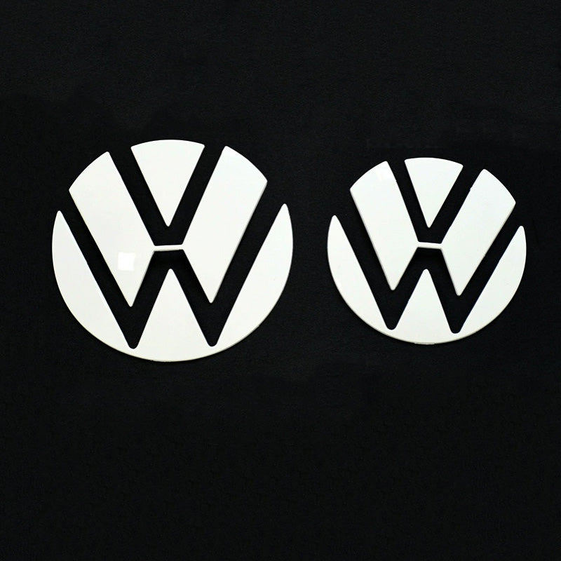 White Sticker Protector for Golf 8, Passat, Lavida, Bora, T-Roc – Emblem Protective Decal